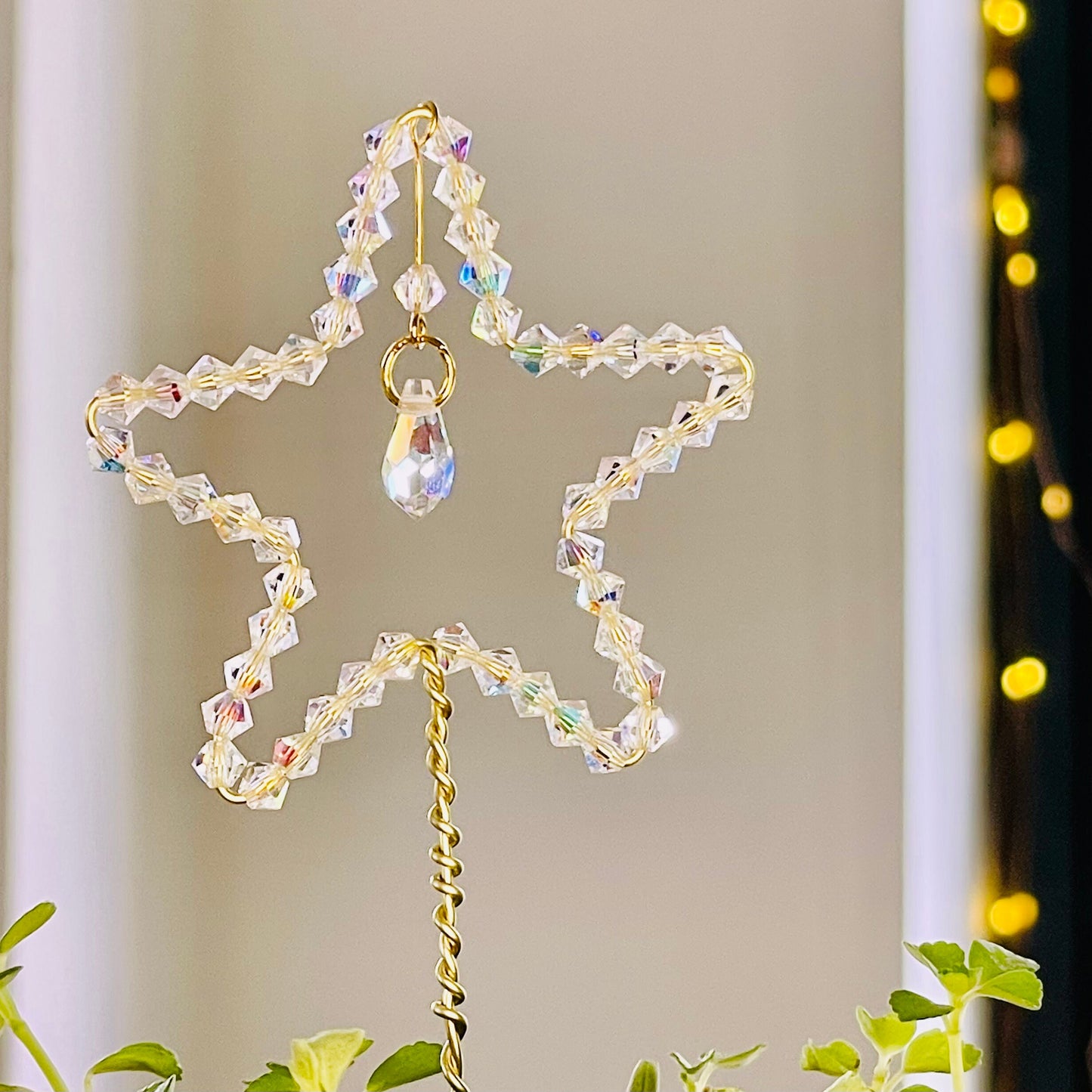 Beaded Crystal Star Christmas decoration