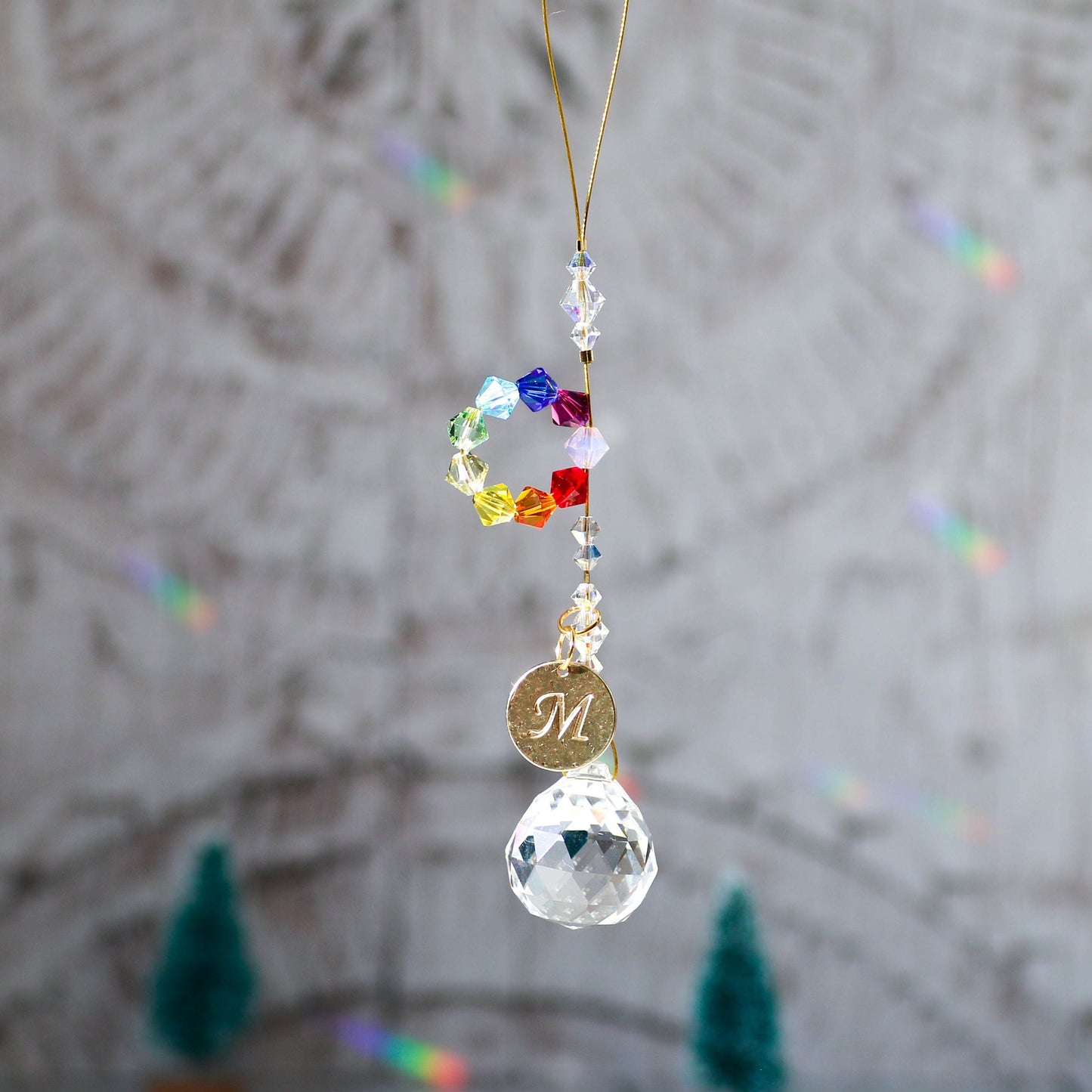 Crystal Suncatcher, Crystal Rainbow Christmas Tree Decoration