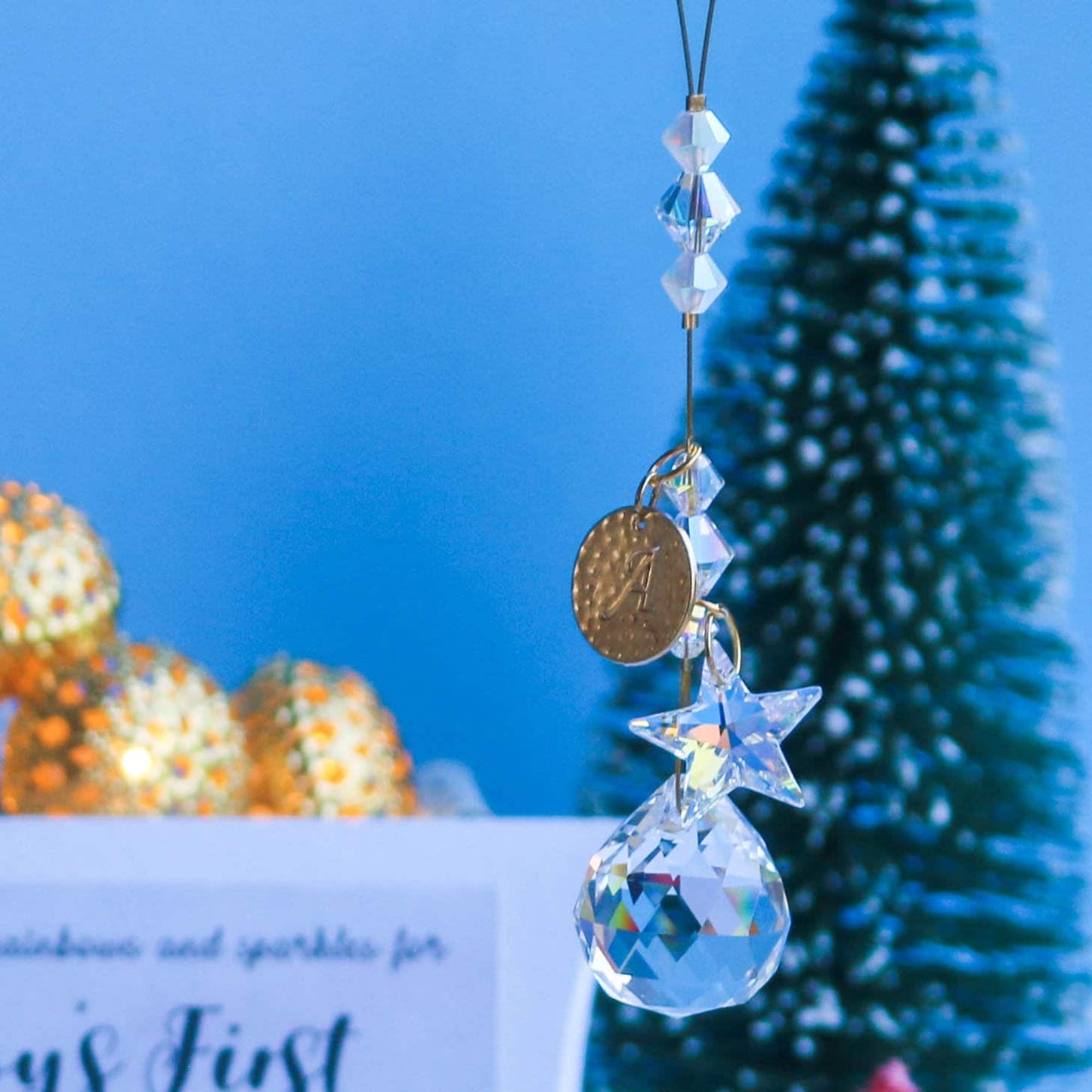 Baby's first Christmas, Crystal Tree Decoration suncatcher
