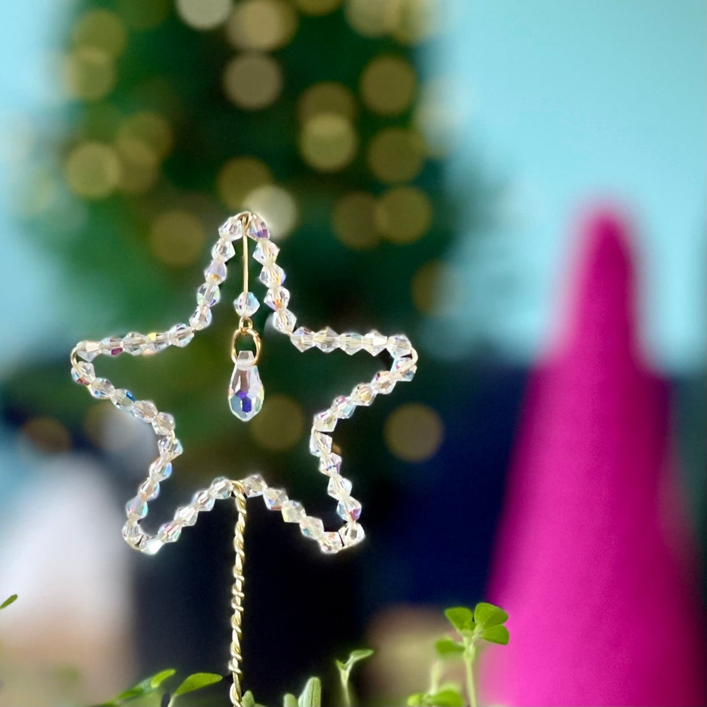 Beaded Crystal Star Christmas decoration